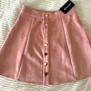 Pink Velvet Skirt